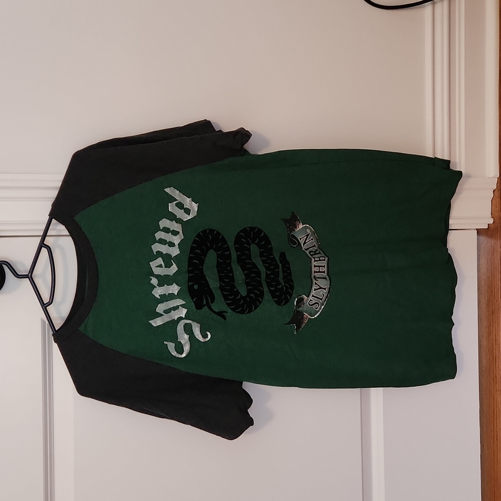 Slytherin gray and green Tshirt
